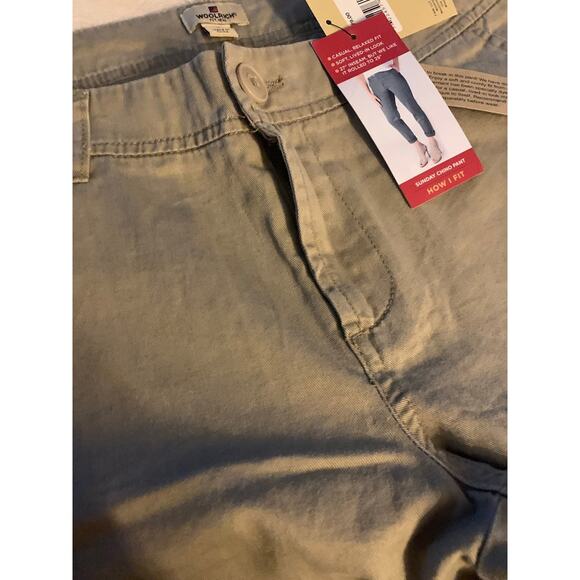Woolrich nwt sunday chino crop pants tan woman’s size 6 - Picture 4 of 6
